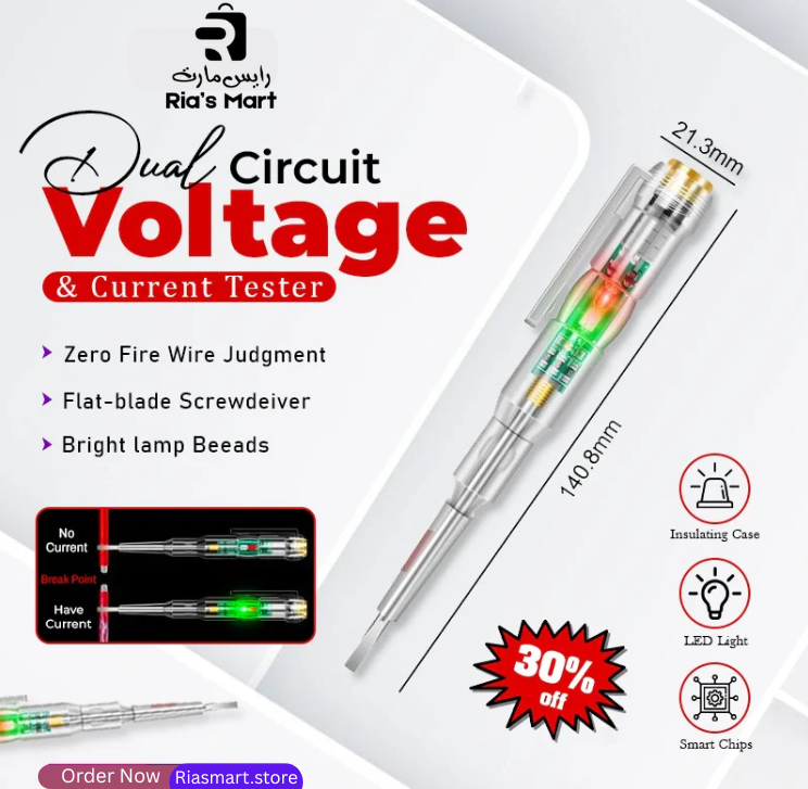 Dual Circuit Voltage & Current Tester(Imported)