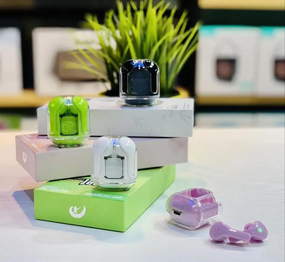 Air 31 Earbuds Wireless Earbuds With Crystal Transparent Case Type C Charging And Bluetooth 5.3 Providing Durable Quality - Random Color