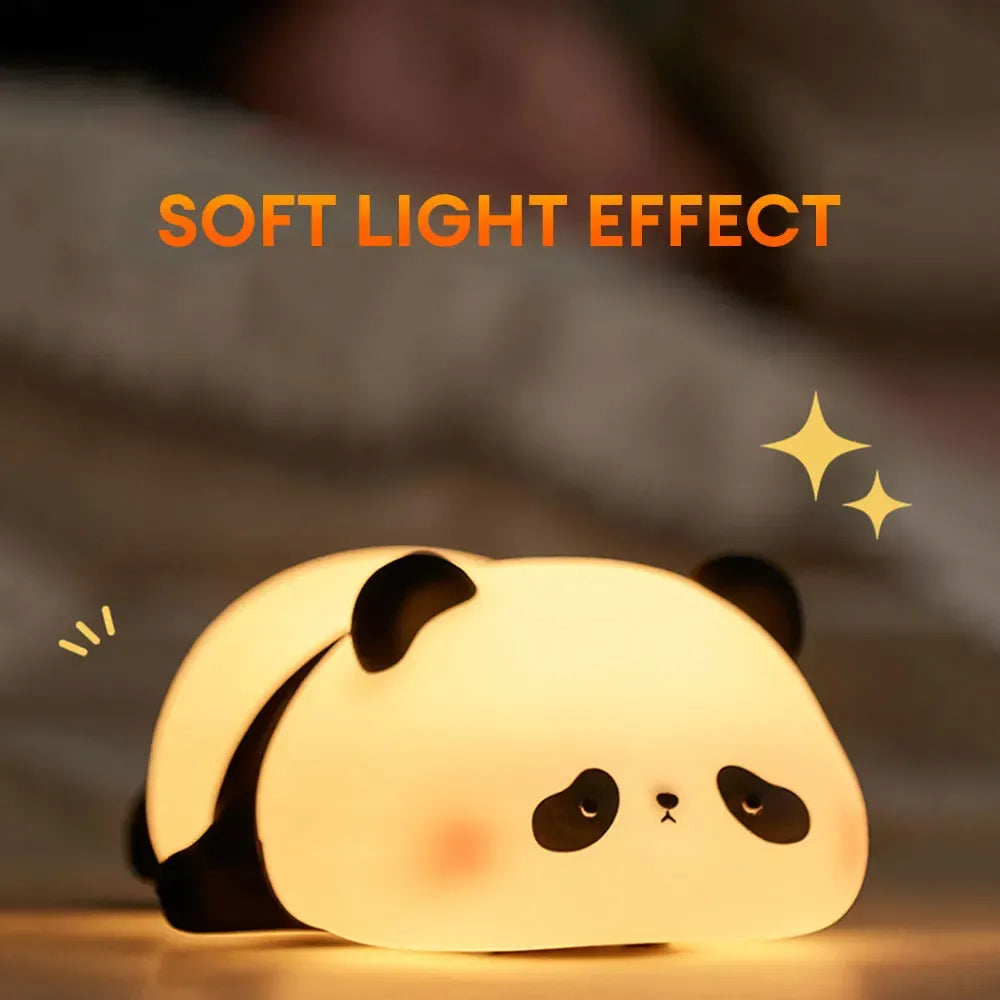 Cute Panda Night Light Silicone Soft Lamp Portable And Child Safe Bedside Light Reliable Performance And Everyday Lighting Support